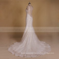 Sexy Backless Mermaid Delicate Applique Lace & Beads Wedding Gown Sleeveless